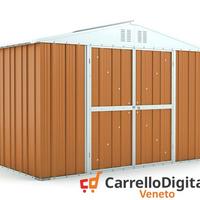 Box giardino lamiera zincata 327x155 legno chiaro