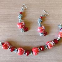 braccialetto e orecchini coordinati (bigiotteria)