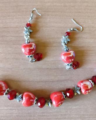 braccialetto e orecchini coordinati (bigiotteria)