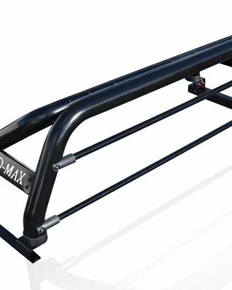 Isuzu D-Max Roll bar inox nero con protez. cabina