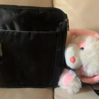 Borsello nero ampio Lancetti