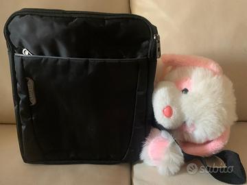 Borsello nero ampio Lancetti