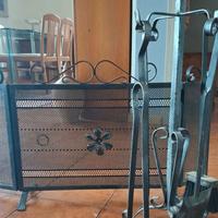 Set per caminetto ferro battuto