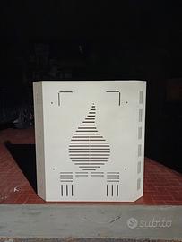 Protezione stufa in metallo con doppio pannello.