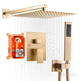 Set Doccia a Pioggia per Bagno e Soffione Quadrato