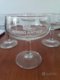 bicchieri Rosso antico vintage 