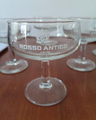bicchieri Rosso antico vintage 