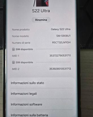 Samsung S22 Ultra Scheda madre
