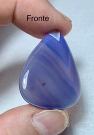 Cabochon in Agata Blu a Goccia