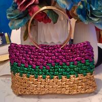 borsa in fettuccia fatta a mano 