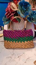 borsa in fettuccia fatta a mano 