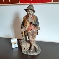 Presepe napoletano Pastore terracotta antico cm 39