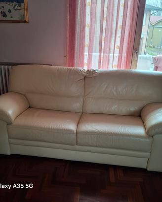 2 divani in pelle 3 posti