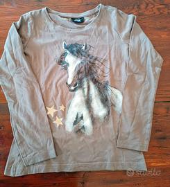 maglietta cavallo bambina Page One Young 