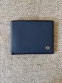 Portafoglio-portacarte uomo in pelle piquadro blu
