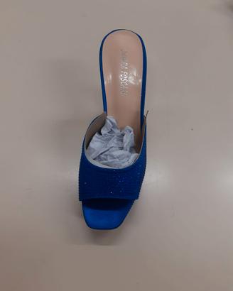 Sabot gioiello blu elettrico con strass - N. 39