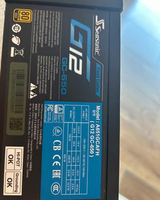 Alimentatore 650 W gold