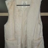 Gilet pelliccia sintetica Zara panna/beige/avorio