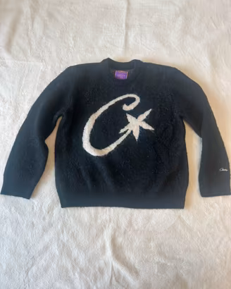 Felpa Corteiz C Star Mohair nero