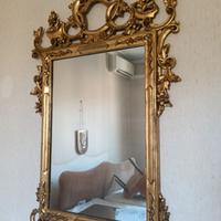 Specchiera Vintage Dorata Stile Barocco Veneziano