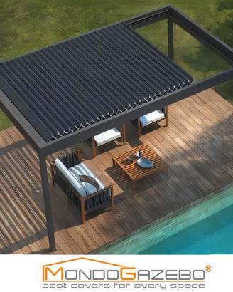 Pergola bioclimatica impacchettabile retrattile