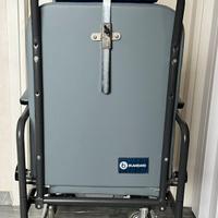 Sedia Comodo, ruote e pedali antiroll, Reclinabile