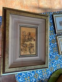 Quadro vintage su foglia d’oro