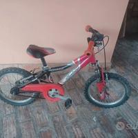 bici bambino rossa 16"