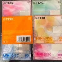 10 Mini Disc Minidisc TDK COLOR 80Min sigillati
