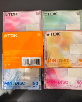 10 Mini Disc Minidisc TDK COLOR 80Min sigillati