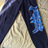 Pantalone kali king ricami Blu