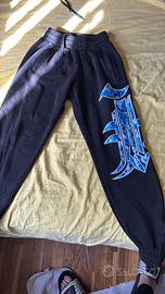 Pantalone kali king ricami Blu