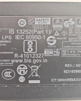 Caricabatteria HP IS 13252 IEC 60950-1 R-41012327