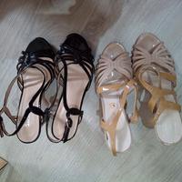 sandali eleganti blocco due paia