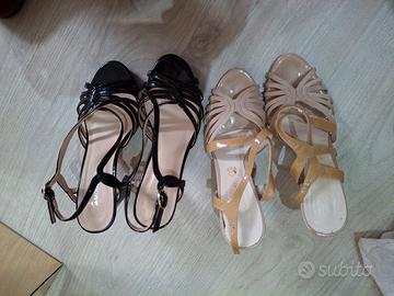 sandali eleganti blocco due paia