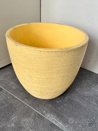Vaso Coprivaso Giallo Vaniglia Rigato - Diam. 23cm
