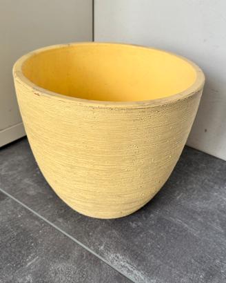 Vaso Coprivaso Giallo Vaniglia Rigato - Diam. 23cm
