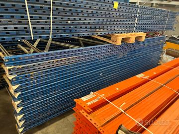 Scaffalatura porta pallet 10 spalle + 36 correnti