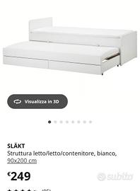 letto singolo+letto estraibile Ikea