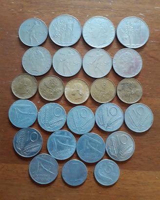 Kit di 25 monete lire vari anni