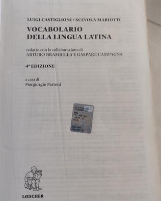 vocabolario della lingua latina 