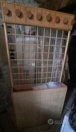 ingresso in bamboo e midollino con vaso