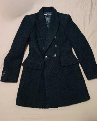 Cappotto Zara Invernale Nuovo in Nero Donna M
