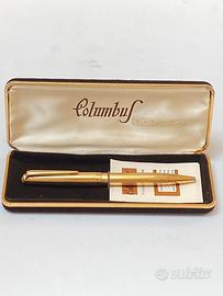 Penna a Sfera “COLUMBUS” laminata in oro 750