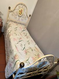 Struttura letto singolo ferro battuto