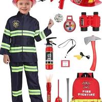 Costume pompiere vigile del fuoco bambini ragazzi