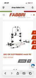 Portabici fabbri da portellone e-bike