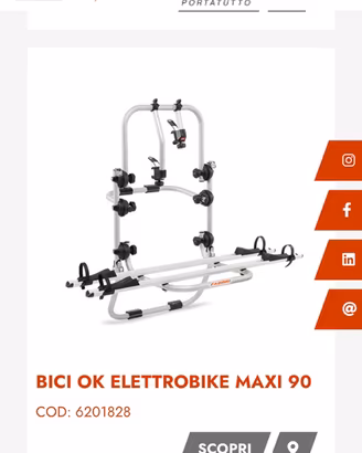 Portabici fabbri da portellone e-bike