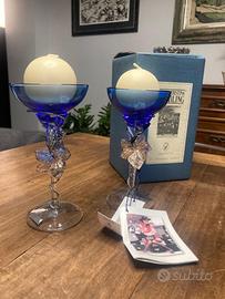 Candelabri cistallo e argento