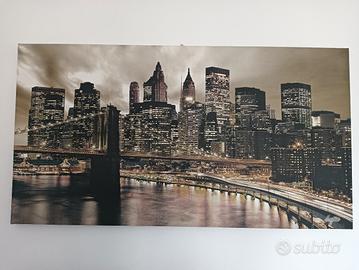 Quadro .Stampa su Tela New York Bianco e  Nero Sep